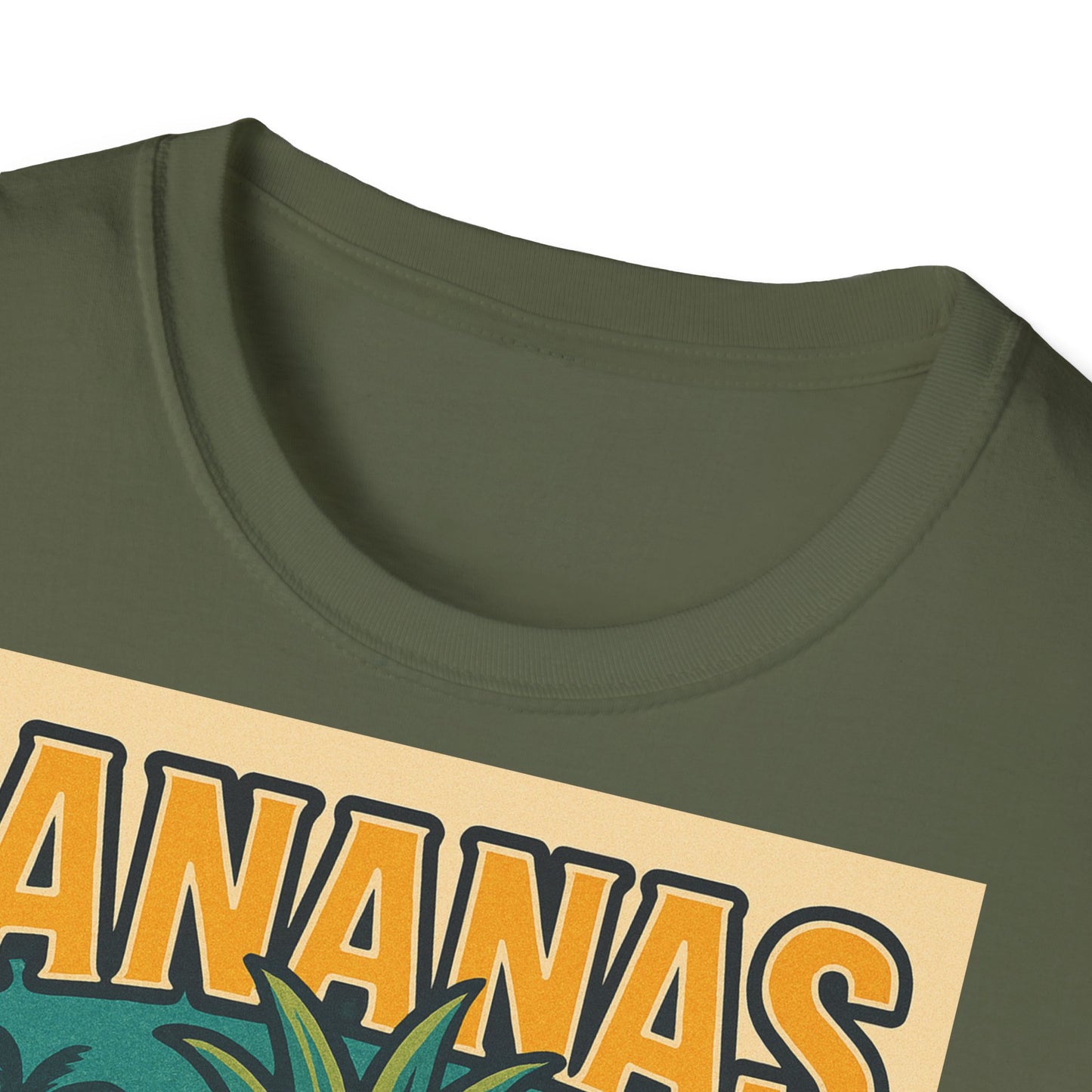 Tropical Graphic Tee, Retro Pineapple Unisex T-Shirt,