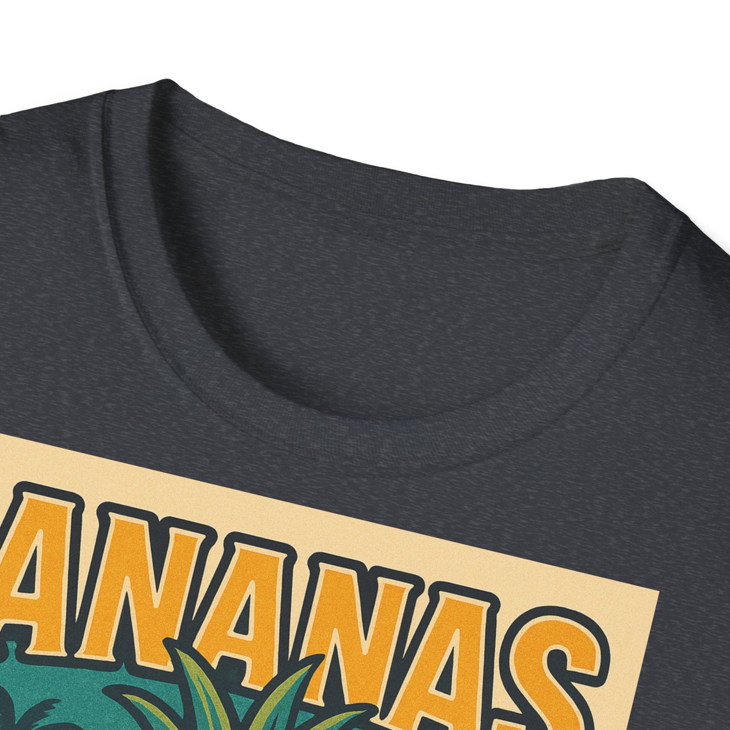 Tropical Graphic Tee, Retro Pineapple Unisex T-Shirt,