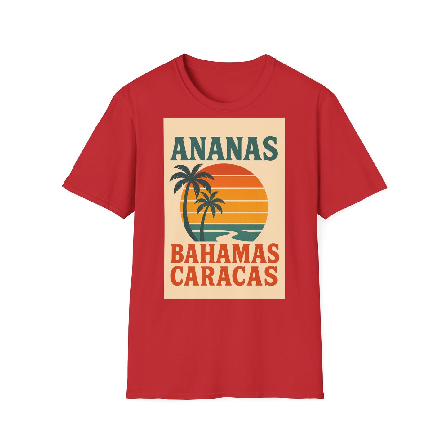 Retro Beach Vibes Unisex Softstyle T-Shirt,