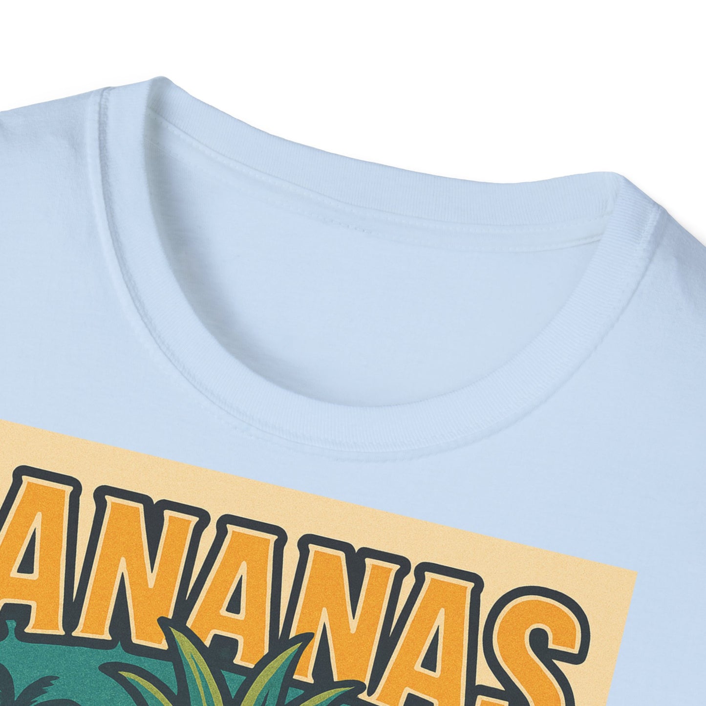 Tropical Graphic Tee, Retro Pineapple Unisex T-Shirt,