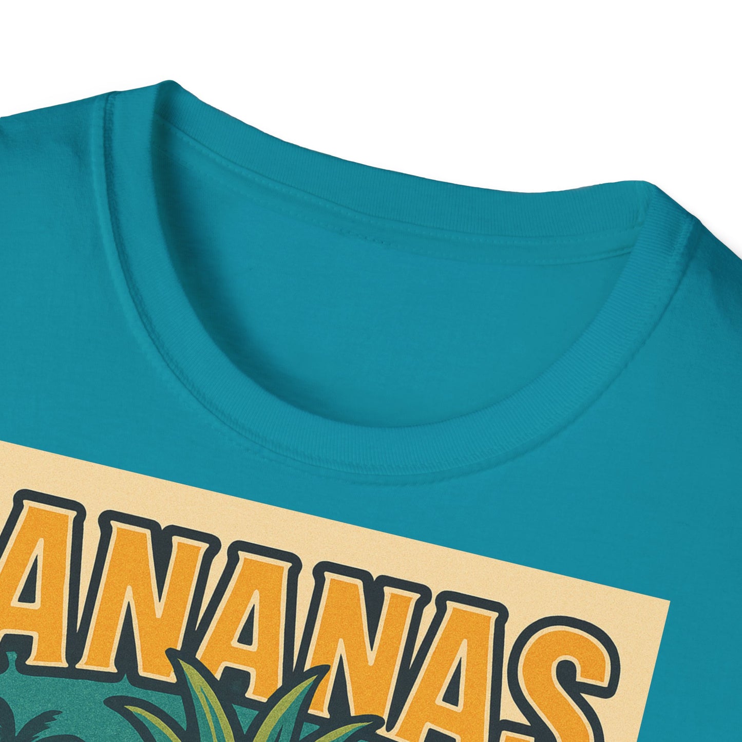 Tropical Graphic Tee, Retro Pineapple Unisex T-Shirt,