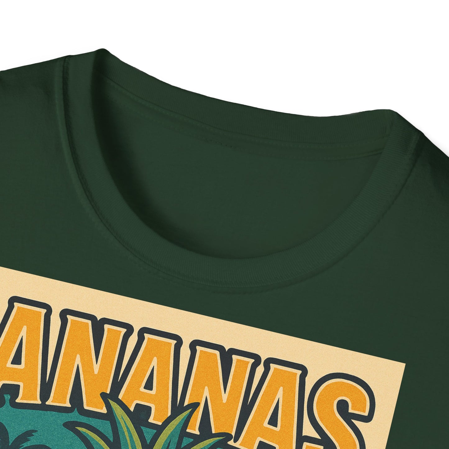 Tropical Graphic Tee, Retro Pineapple Unisex T-Shirt,
