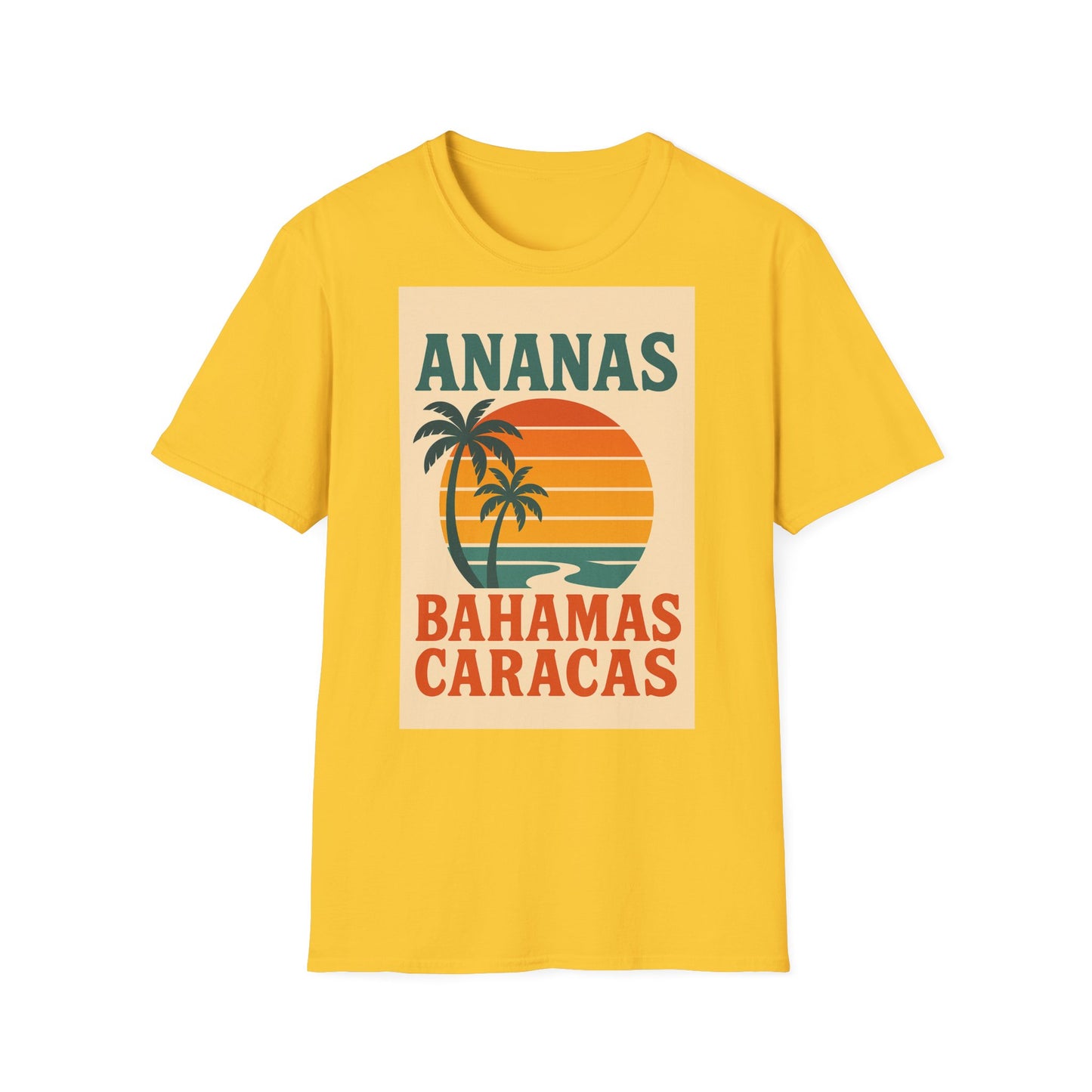 Retro Beach Vibes Unisex Softstyle T-Shirt,