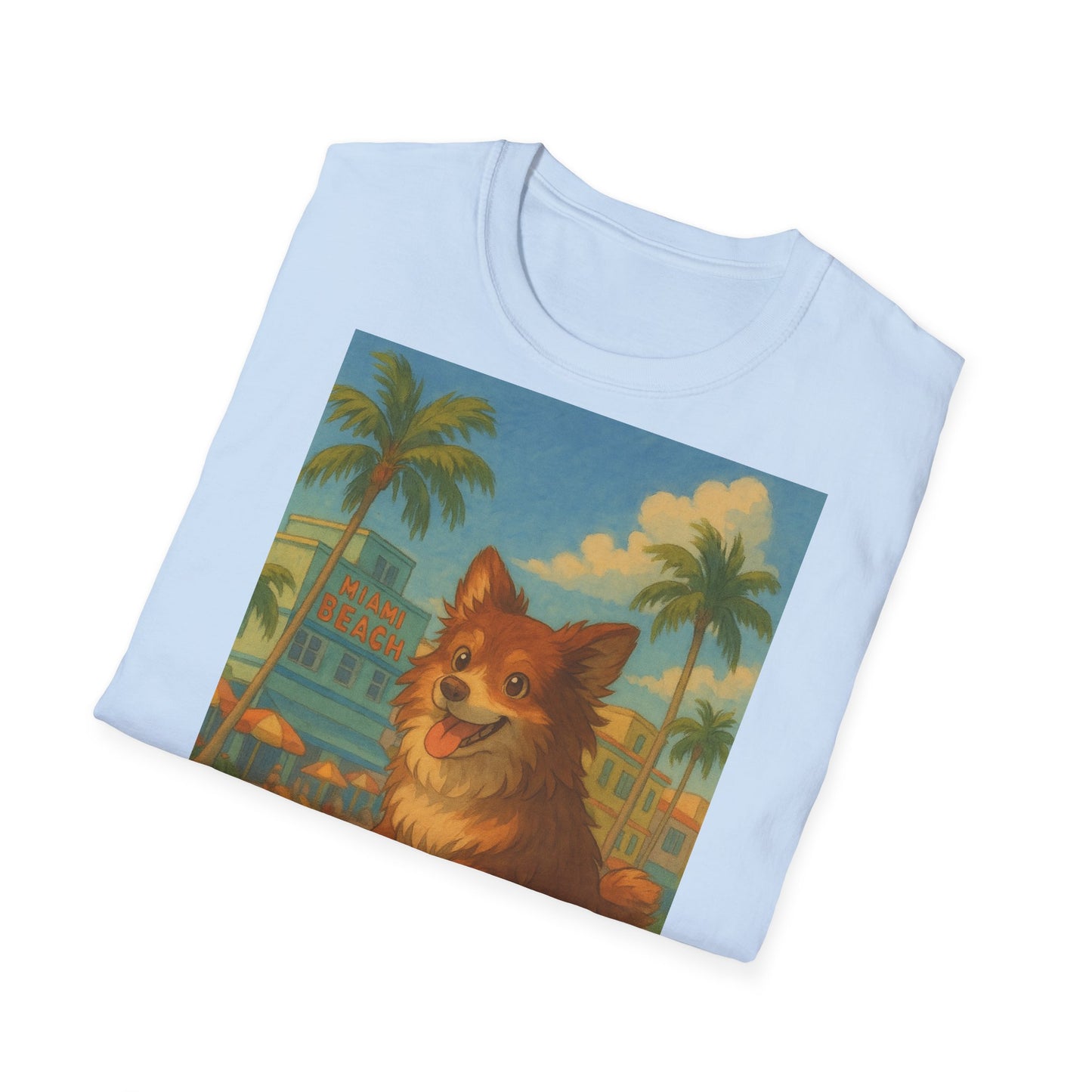 Dog on Skate Unisex T-Shirt - Cute Puppy Skateboarding Tee