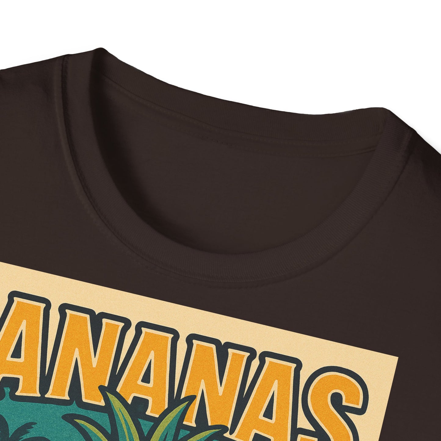 Tropical Graphic Tee, Retro Pineapple Unisex T-Shirt,