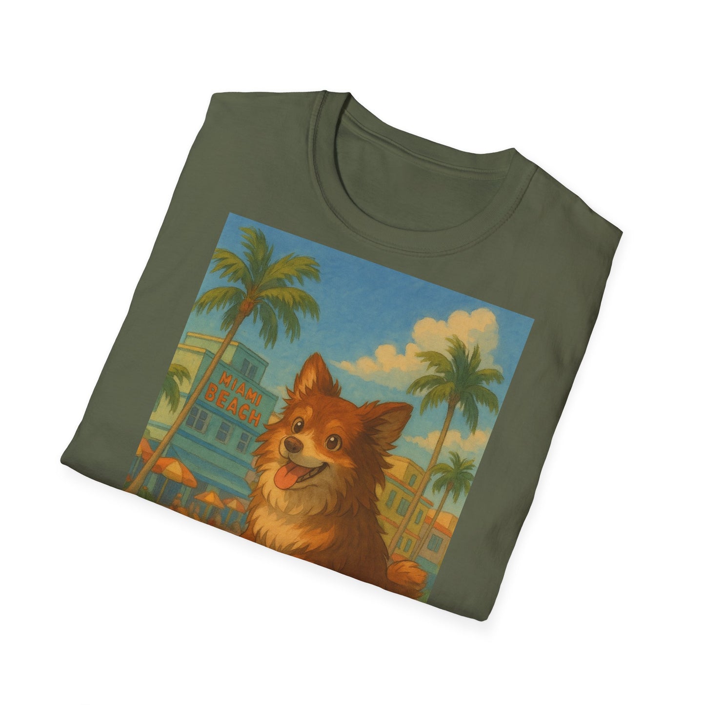 Dog on Skate Unisex T-Shirt - Cute Puppy Skateboarding Tee