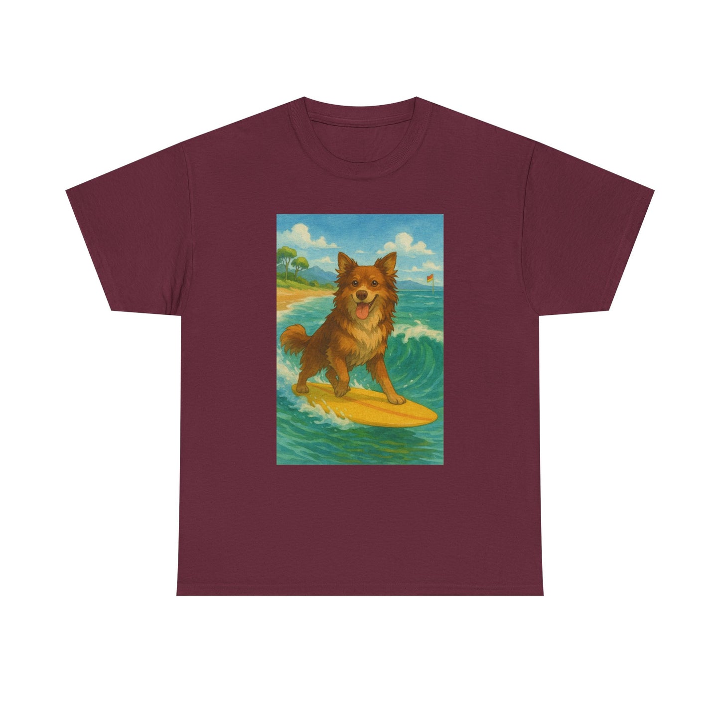 Surfing Dog Unisex Heavy Cotton Tee,