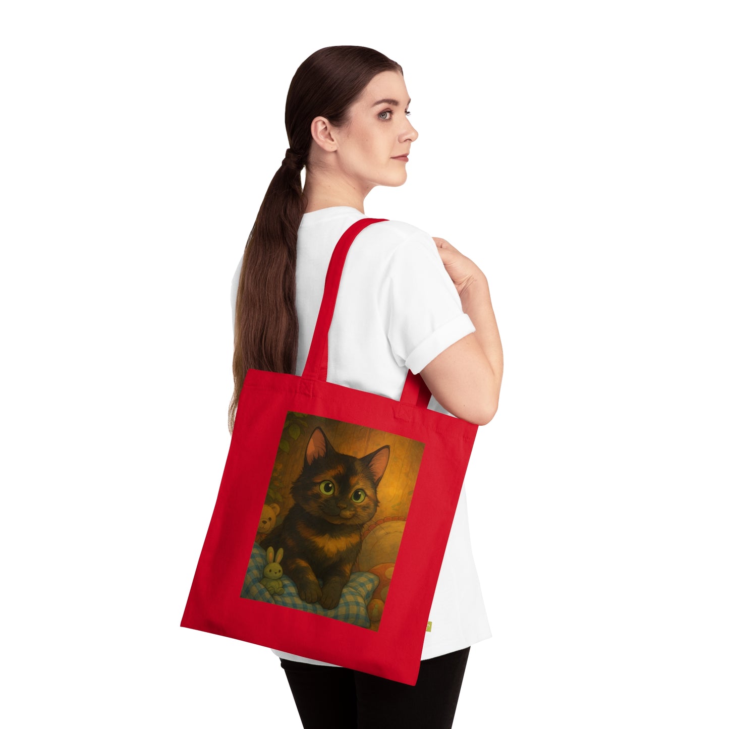 Crème Cat  Tote Bag,