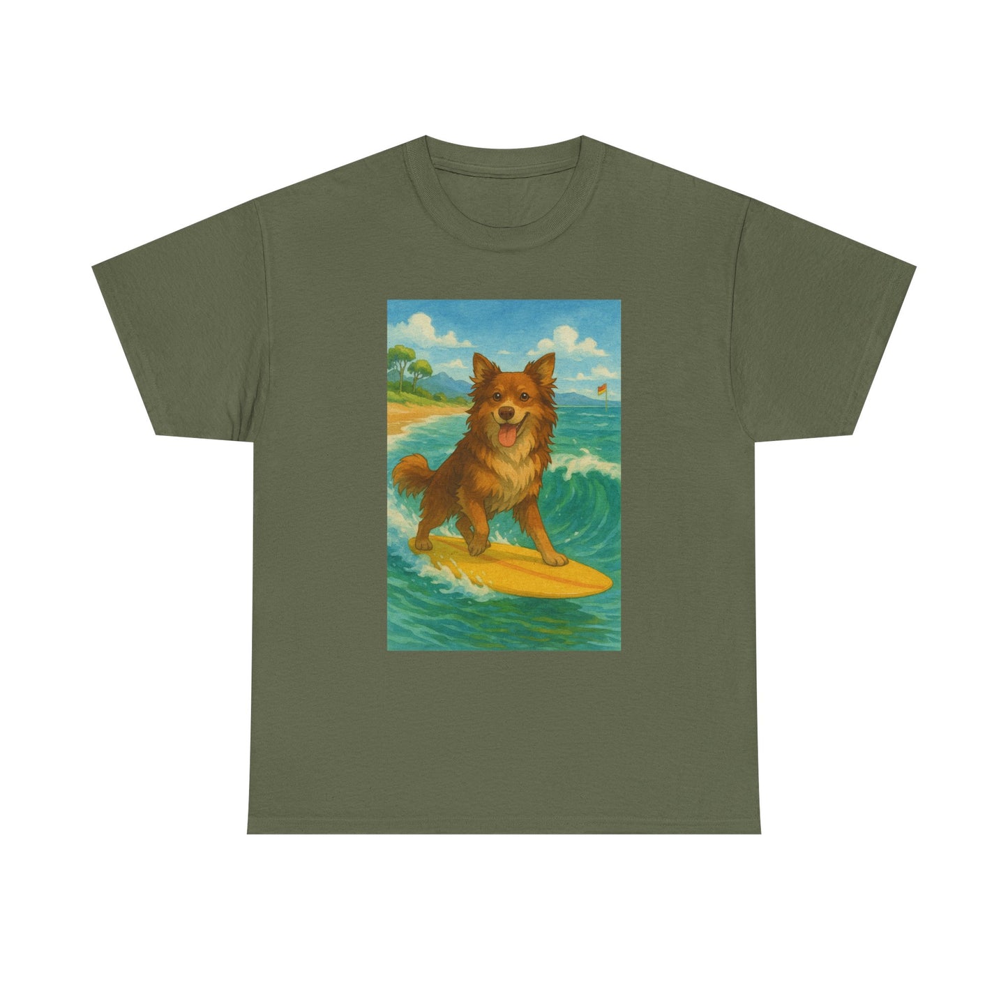 Surfing Dog Unisex Heavy Cotton Tee,