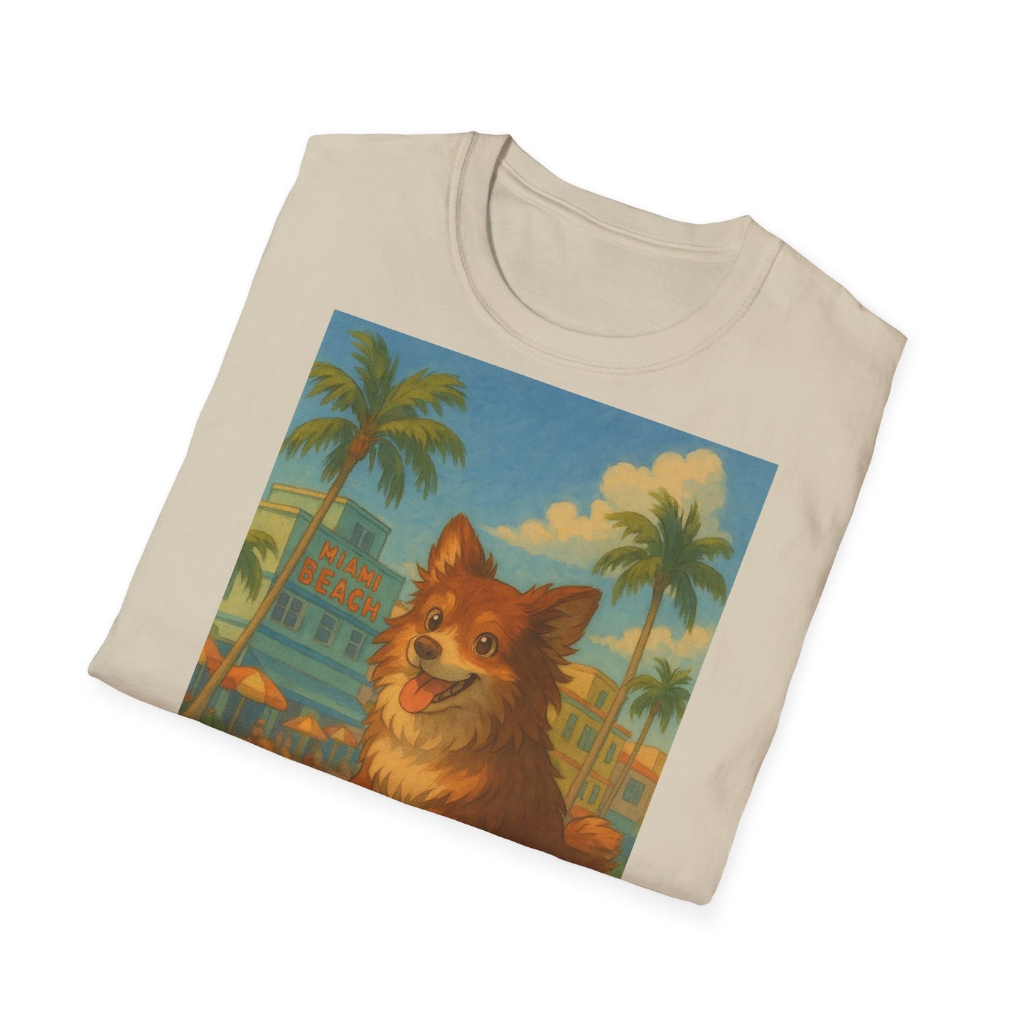 Dog on Skate Unisex T-Shirt - Cute Puppy Skateboarding Tee