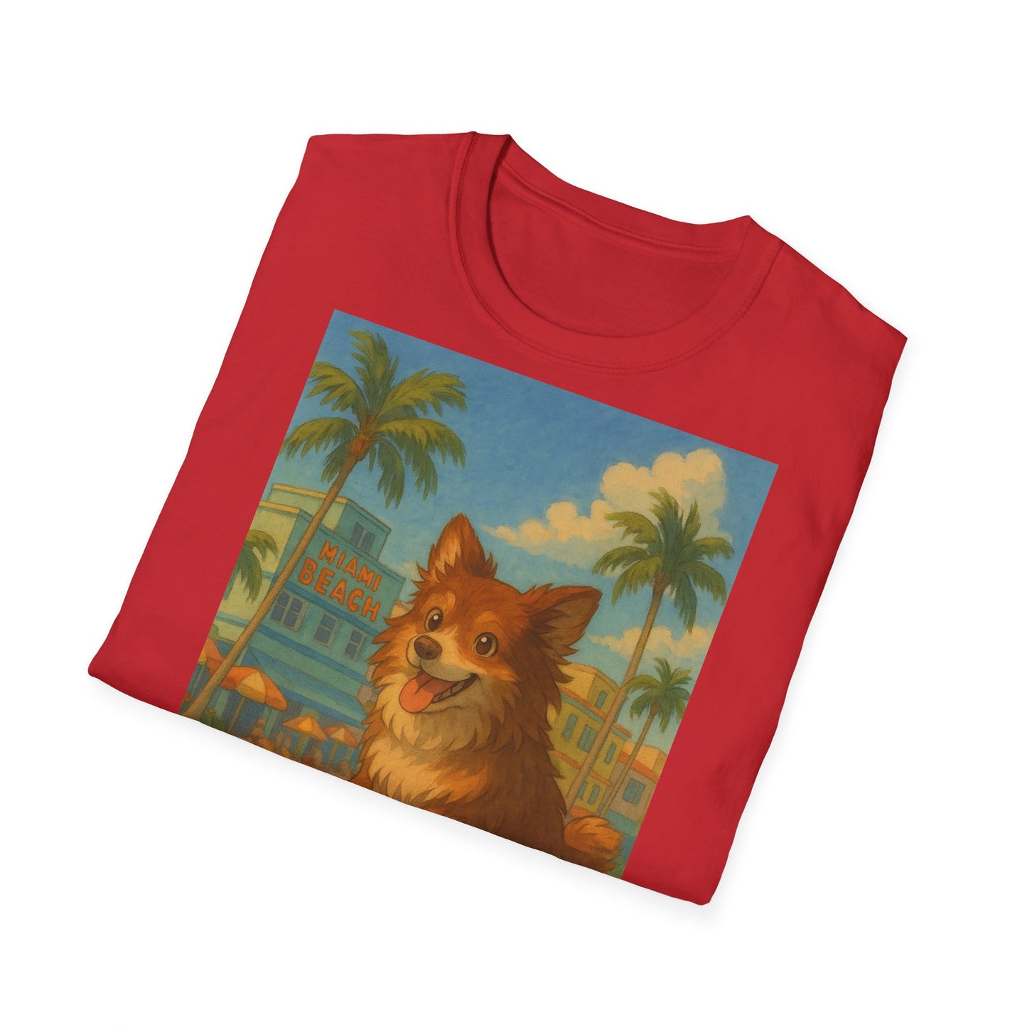 Dog on Skate Unisex T-Shirt - Cute Puppy Skateboarding Tee