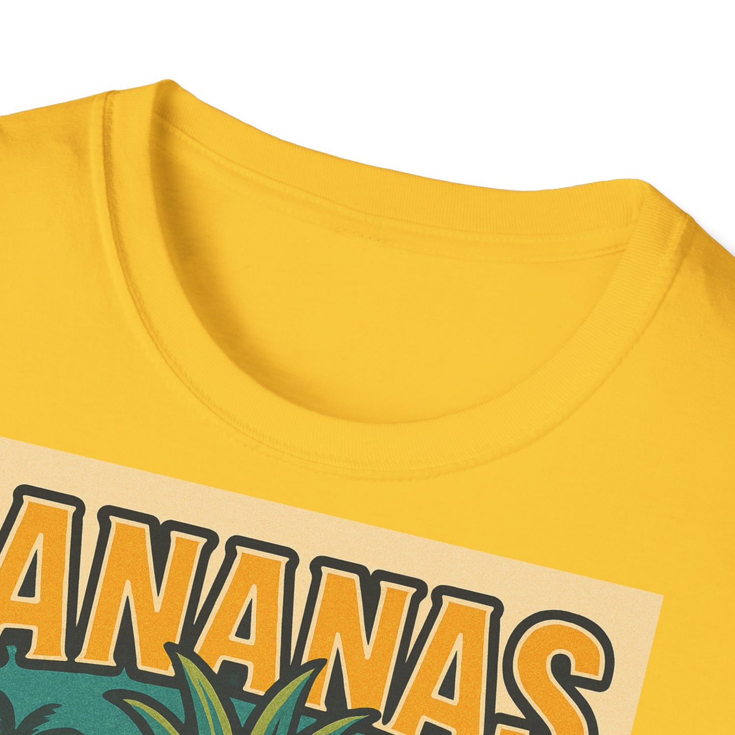 Tropical Graphic Tee, Retro Pineapple Unisex T-Shirt,