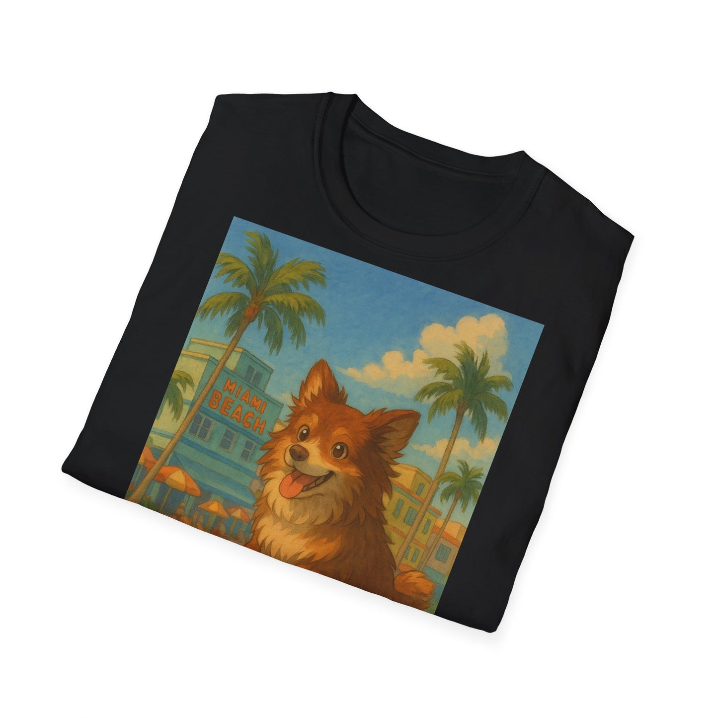 Dog on Skate Unisex T-Shirt - Cute Puppy Skateboarding Tee