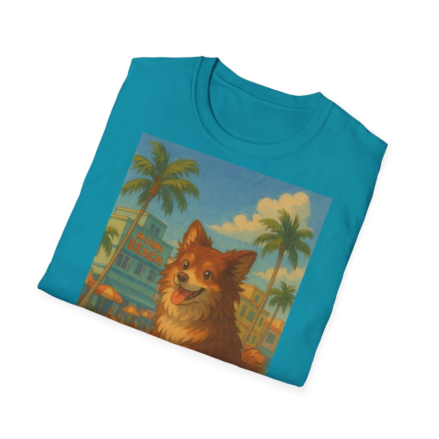 Dog on Skate Unisex T-Shirt - Cute Puppy Skateboarding Tee
