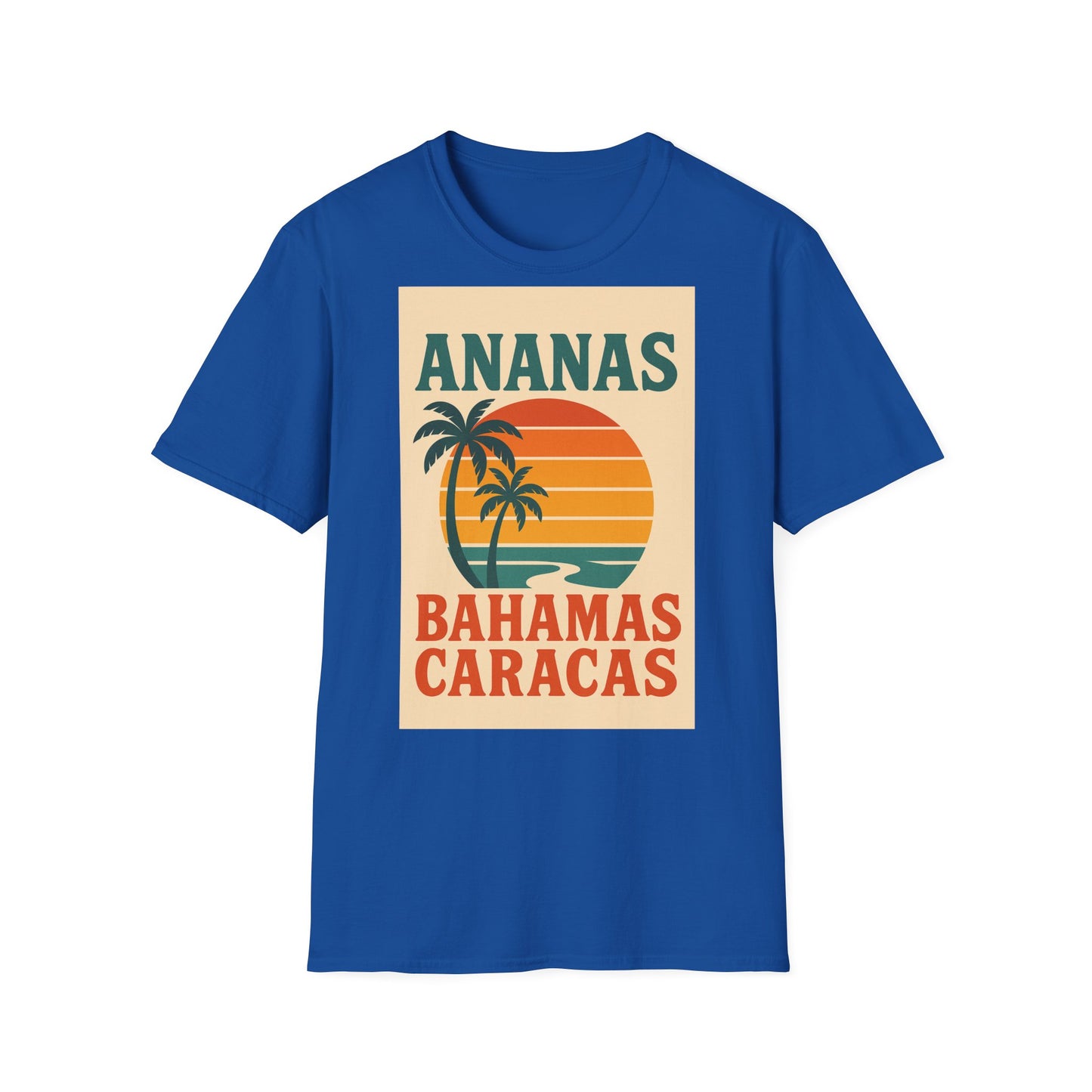 Retro Beach Vibes Unisex Softstyle T-Shirt,