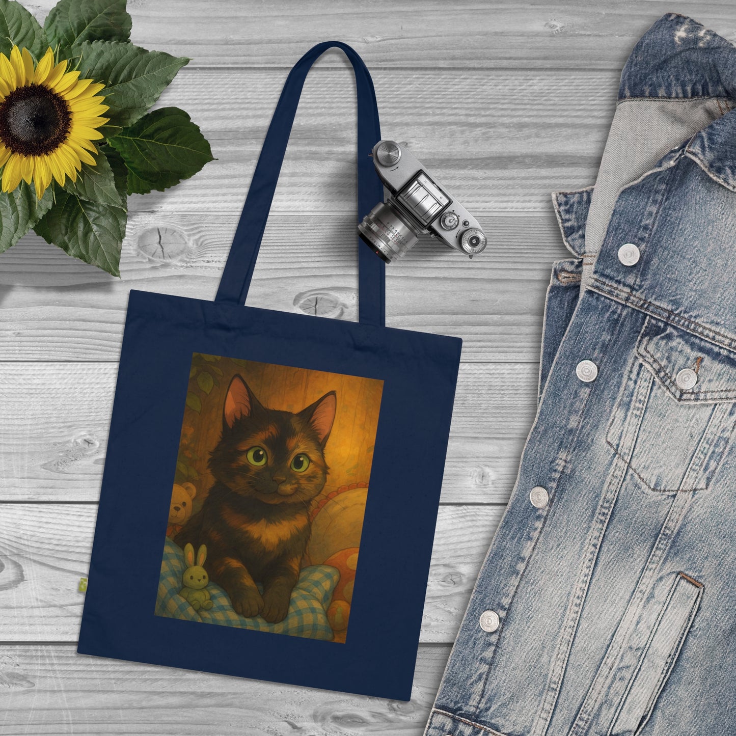 Crème Cat  Tote Bag,