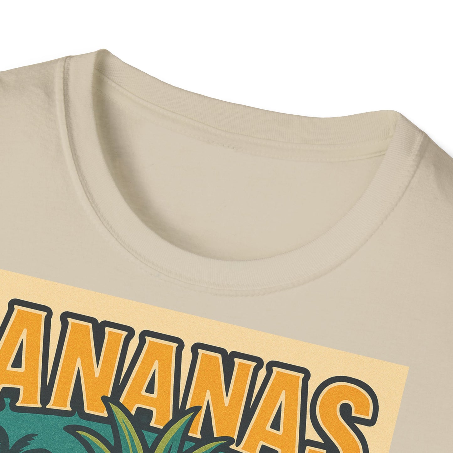 Tropical Graphic Tee, Retro Pineapple Unisex T-Shirt,
