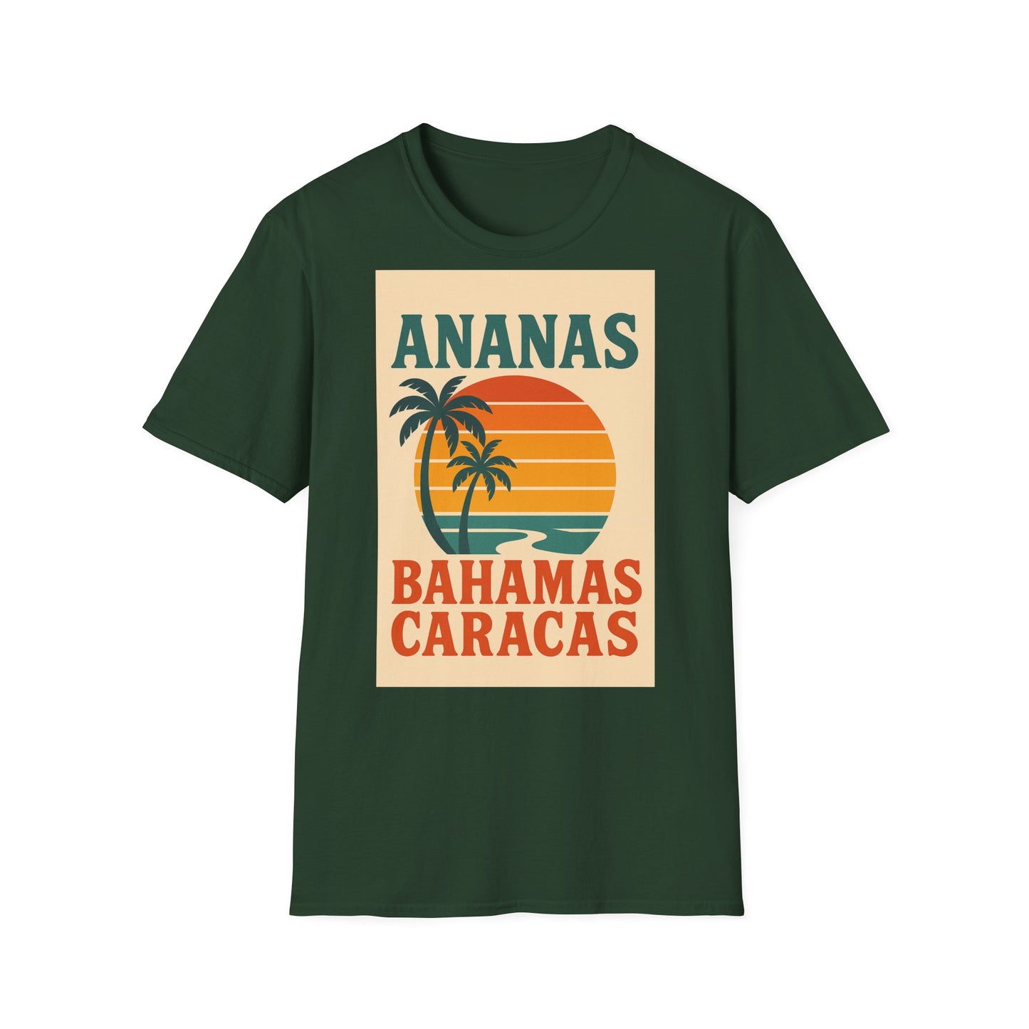 Retro Beach Vibes Unisex Softstyle T-Shirt,
