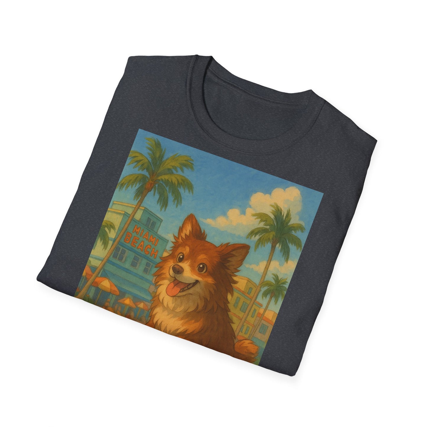 Dog on Skate Unisex T-Shirt - Cute Puppy Skateboarding Tee