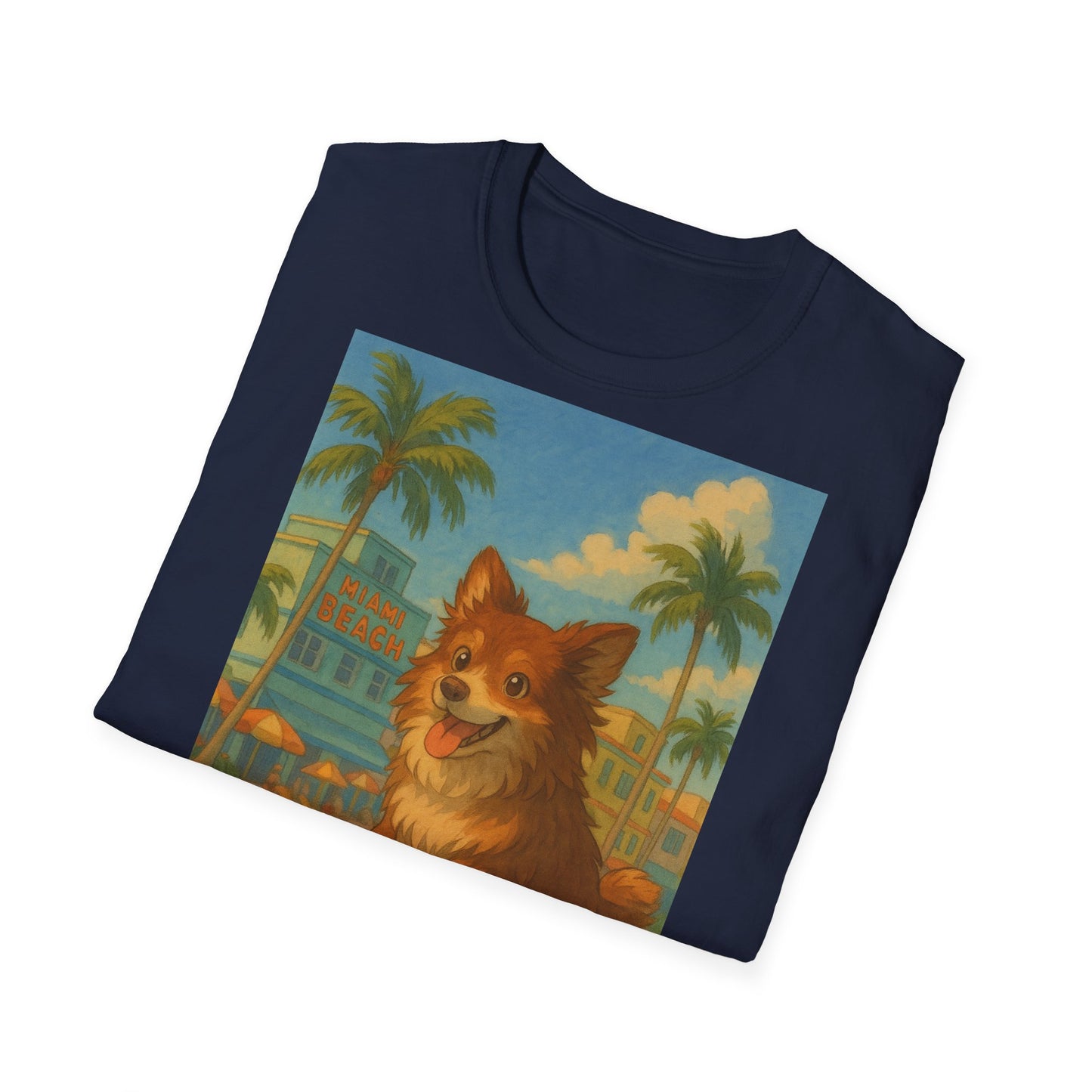 Dog on Skate Unisex T-Shirt - Cute Puppy Skateboarding Tee