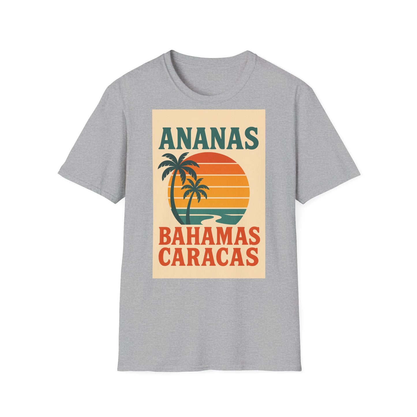 Retro Beach Vibes Unisex Softstyle T-Shirt,