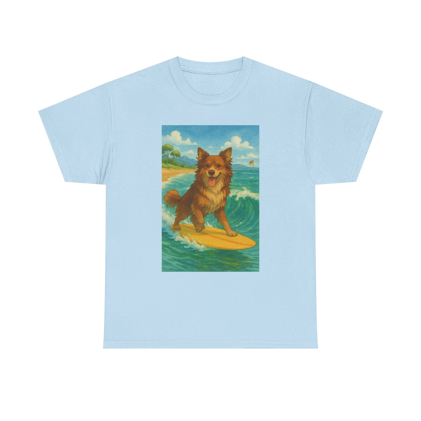 Surfing Dog Unisex Heavy Cotton Tee,