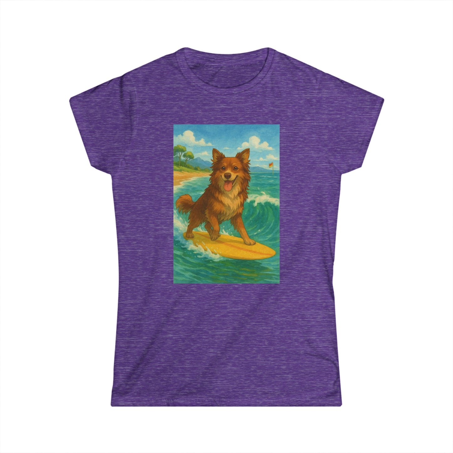 Surfing Dog Women's Softstyle Tee,