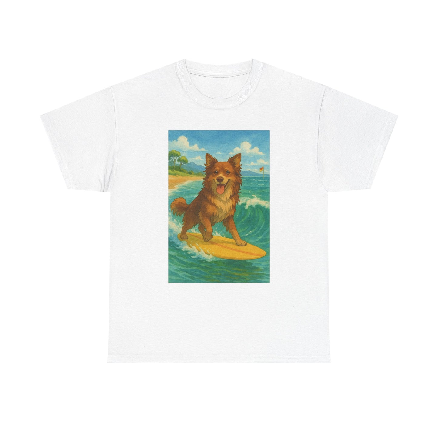 Surfing Dog Unisex Heavy Cotton Tee,