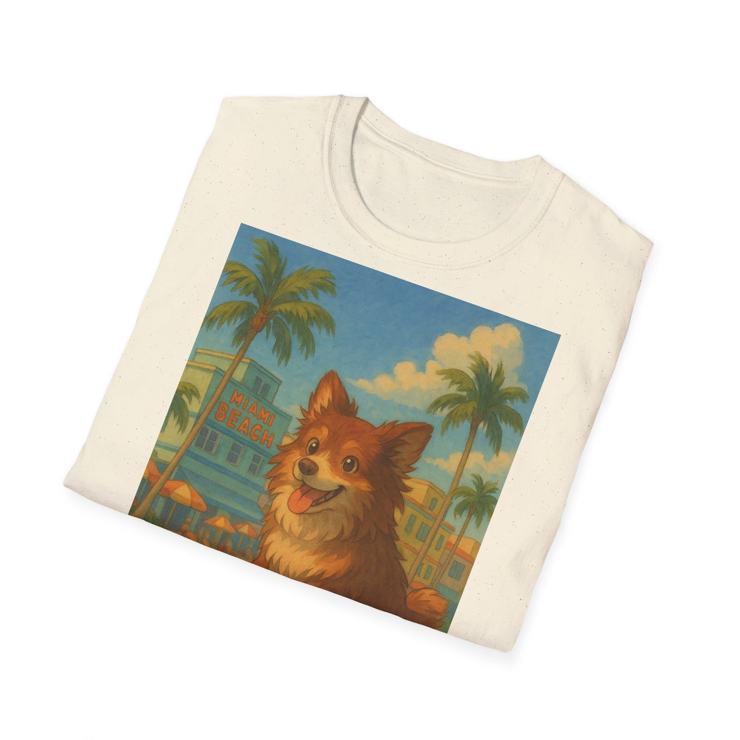Dog on Skate Unisex T-Shirt - Cute Puppy Skateboarding Tee