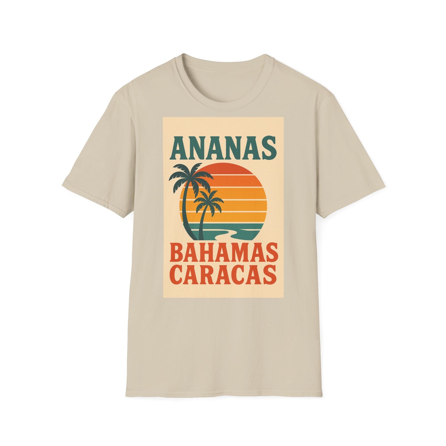 Retro Beach Vibes Unisex Softstyle T-Shirt,
