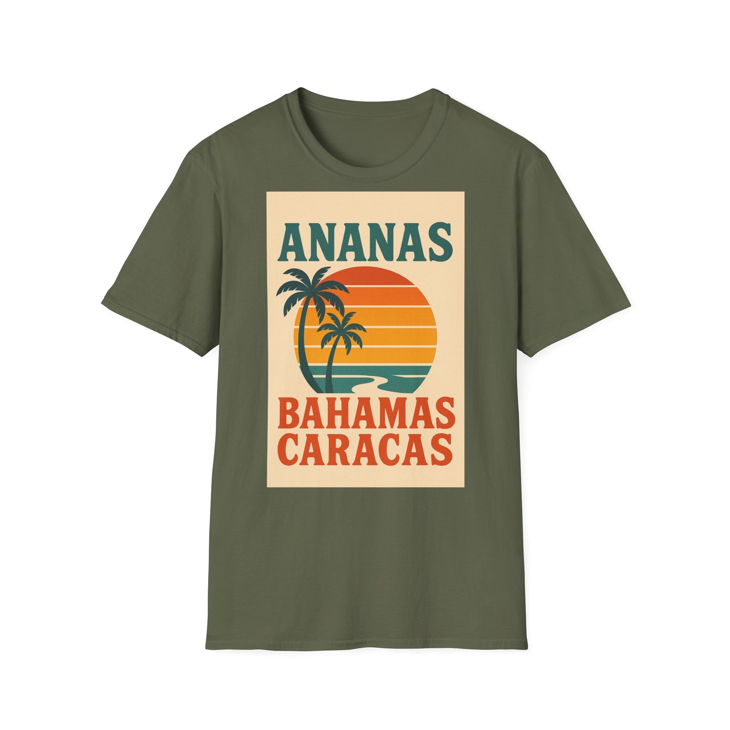 Retro Beach Vibes Unisex Softstyle T-Shirt,