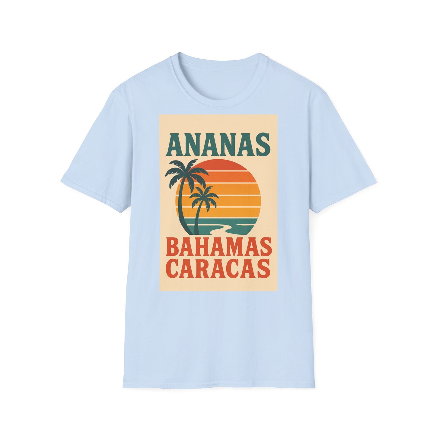 Retro Beach Vibes Unisex Softstyle T-Shirt,