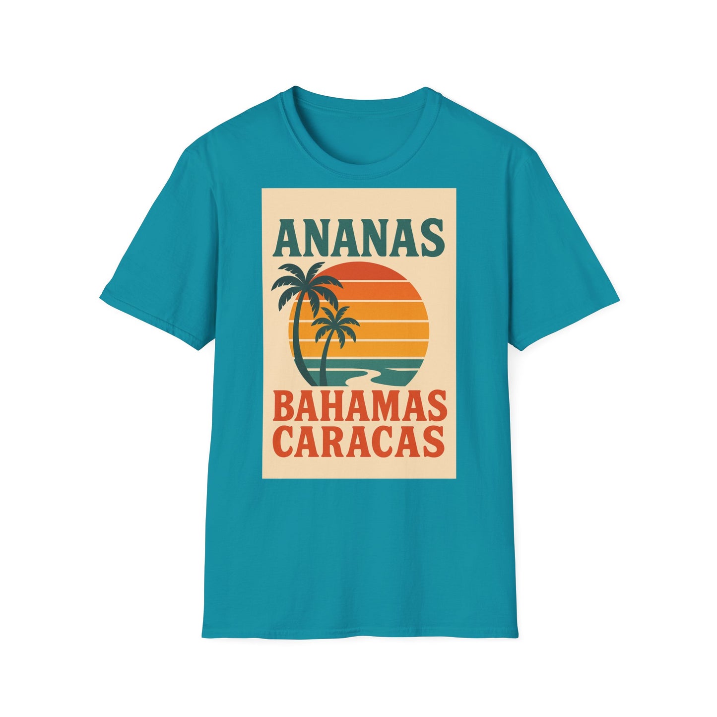 Retro Beach Vibes Unisex Softstyle T-Shirt,