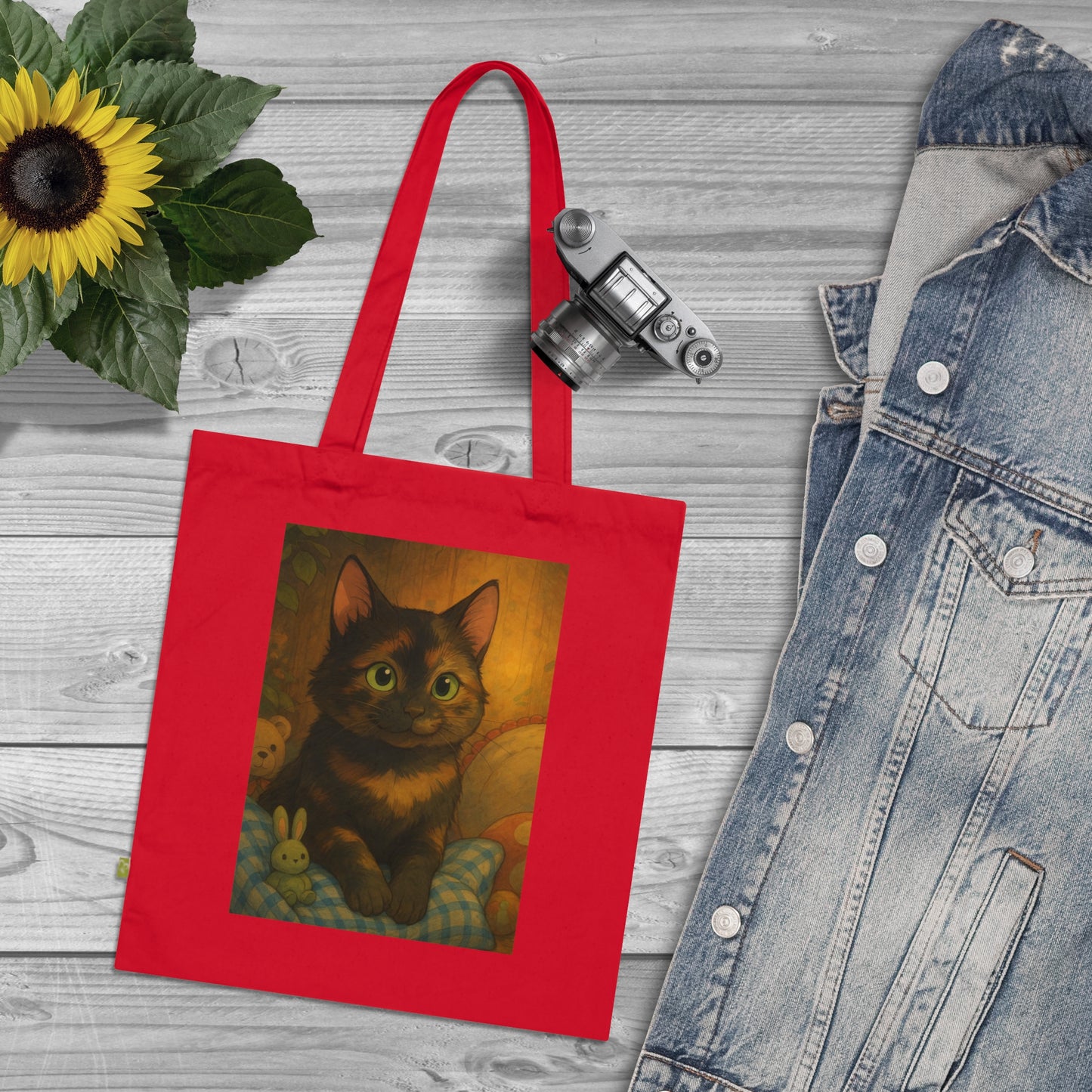 Crème Cat  Tote Bag,