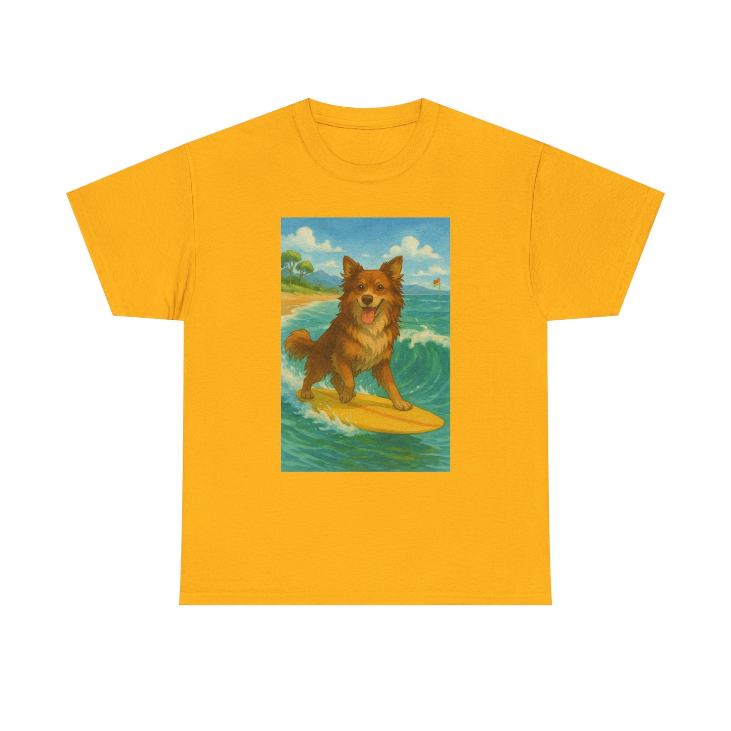 Surfing Dog Unisex Heavy Cotton Tee,