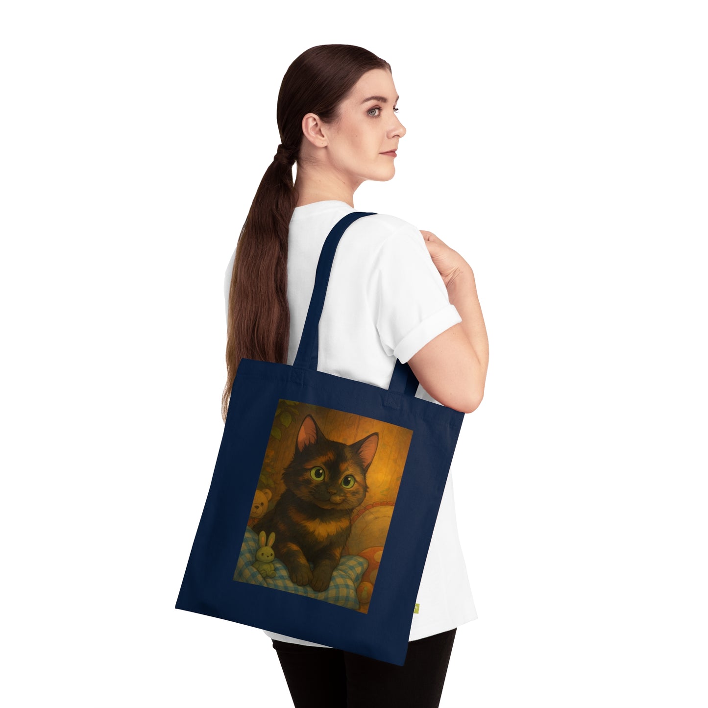 Crème Cat  Tote Bag,