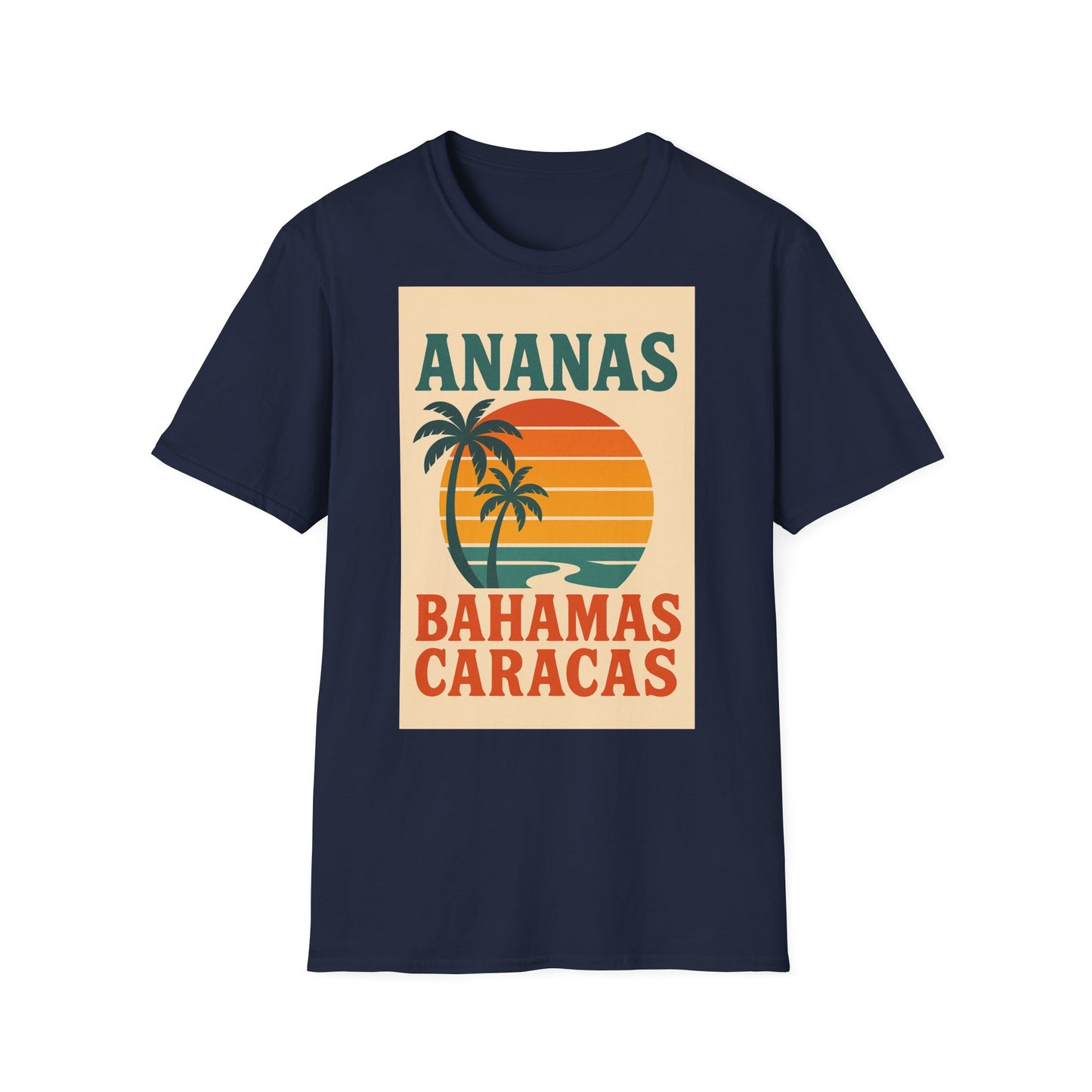 Retro Beach Vibes Unisex Softstyle T-Shirt,