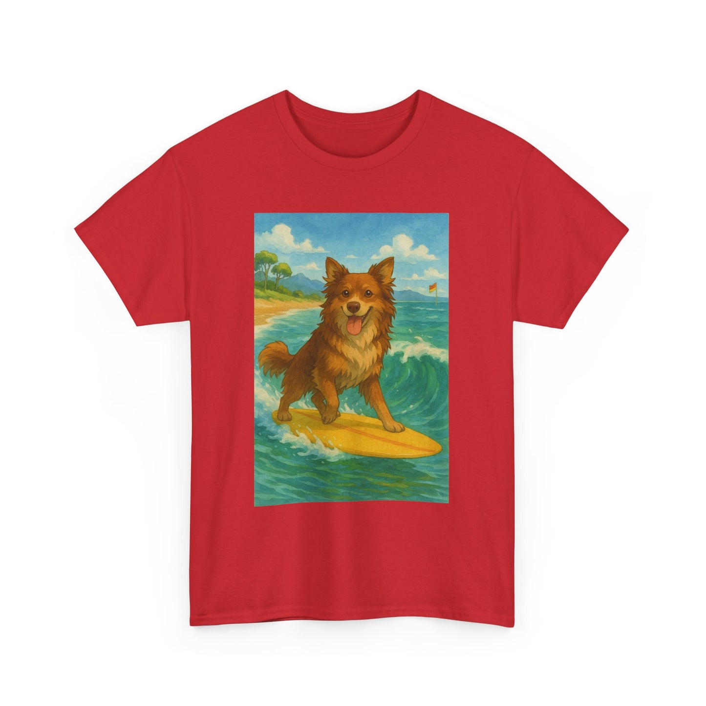 Surfing Dog Unisex Heavy Cotton Tee,