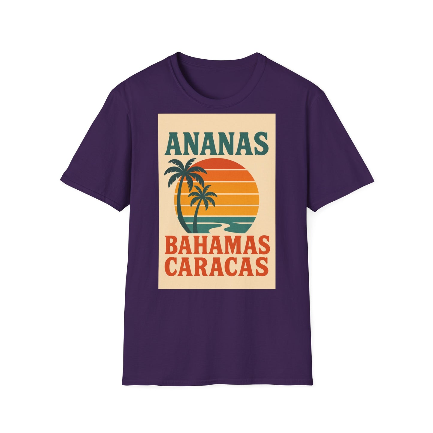 Retro Beach Vibes Unisex Softstyle T-Shirt,