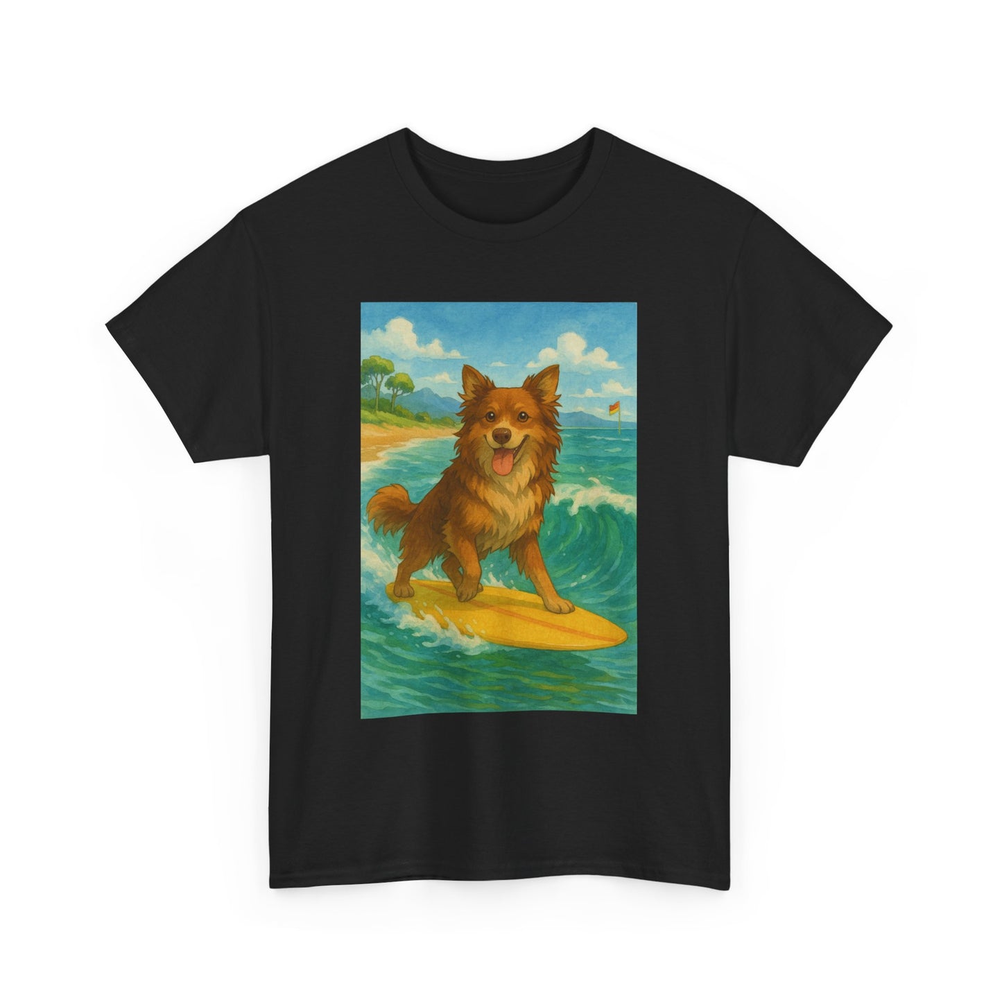 Surfing Dog Unisex Heavy Cotton Tee,