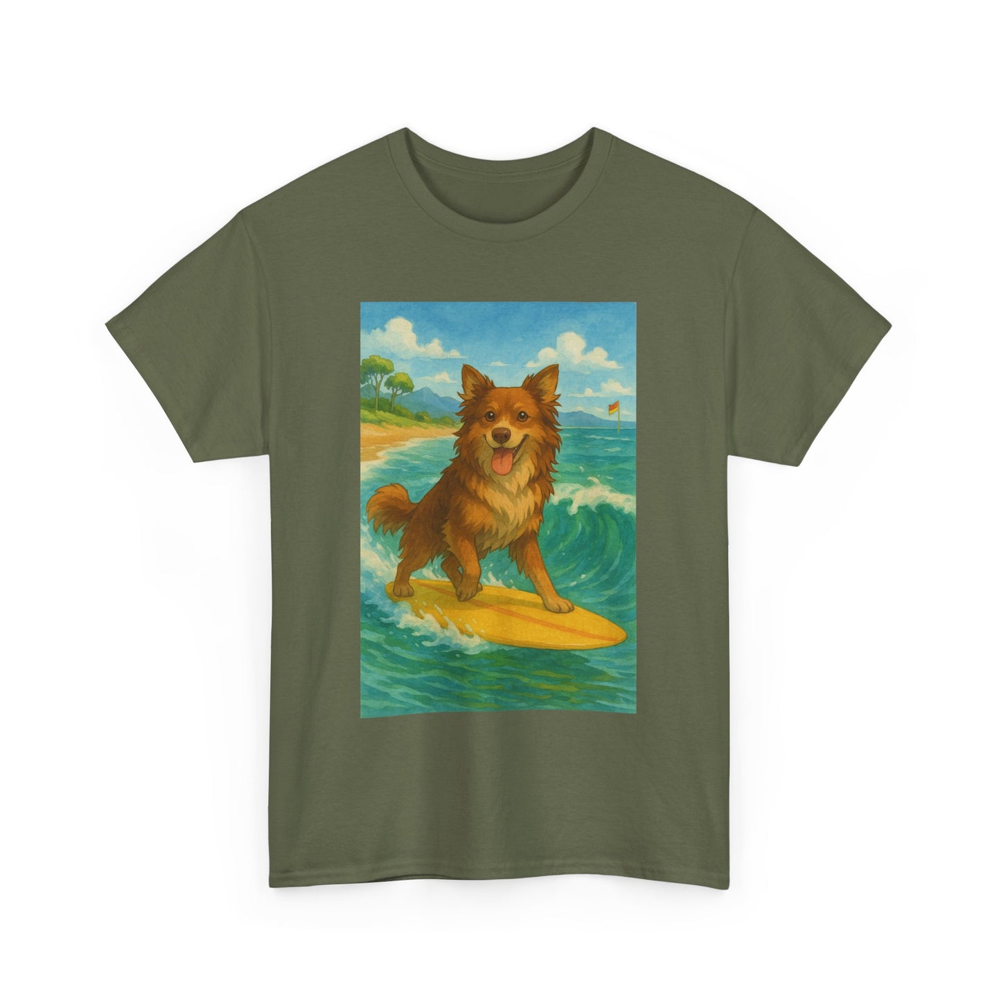 Surfing Dog Unisex Heavy Cotton Tee,