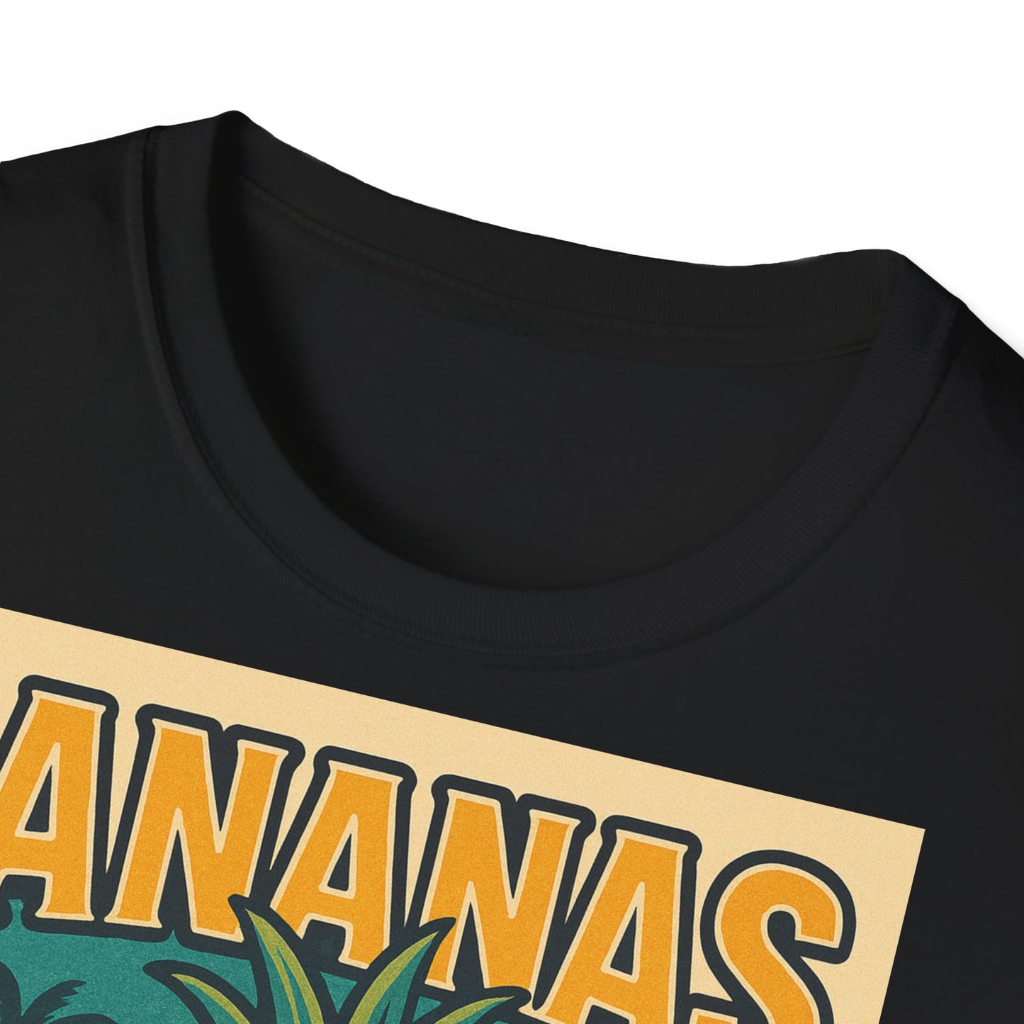 Tropical Graphic Tee, Retro Pineapple Unisex T-Shirt,