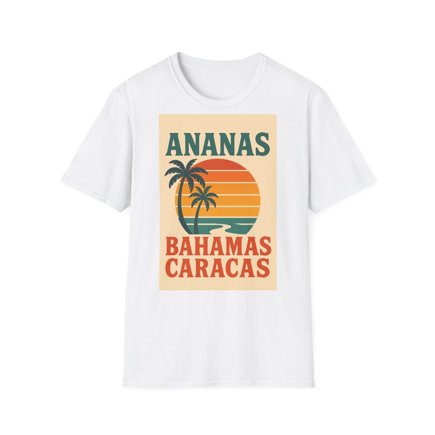 Retro Beach Vibes Unisex Softstyle T-Shirt,