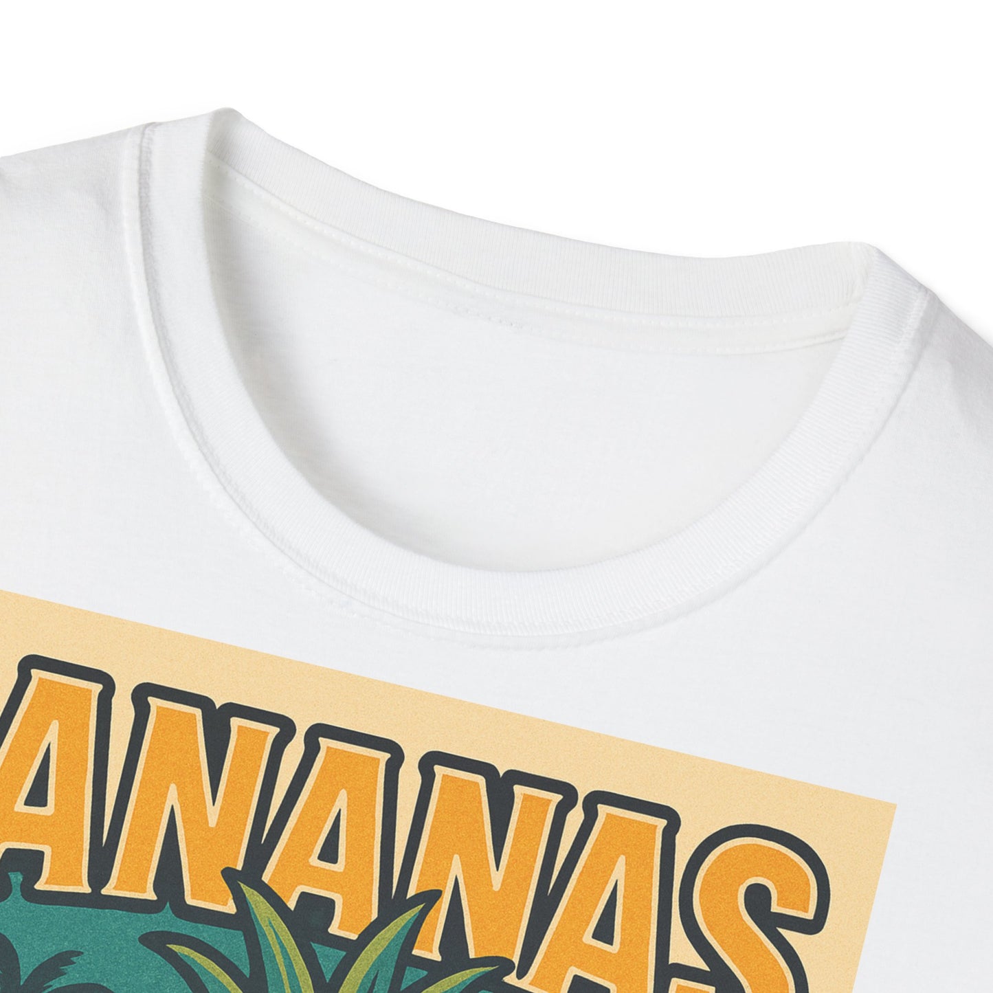 Tropical Graphic Tee, Retro Pineapple Unisex T-Shirt,