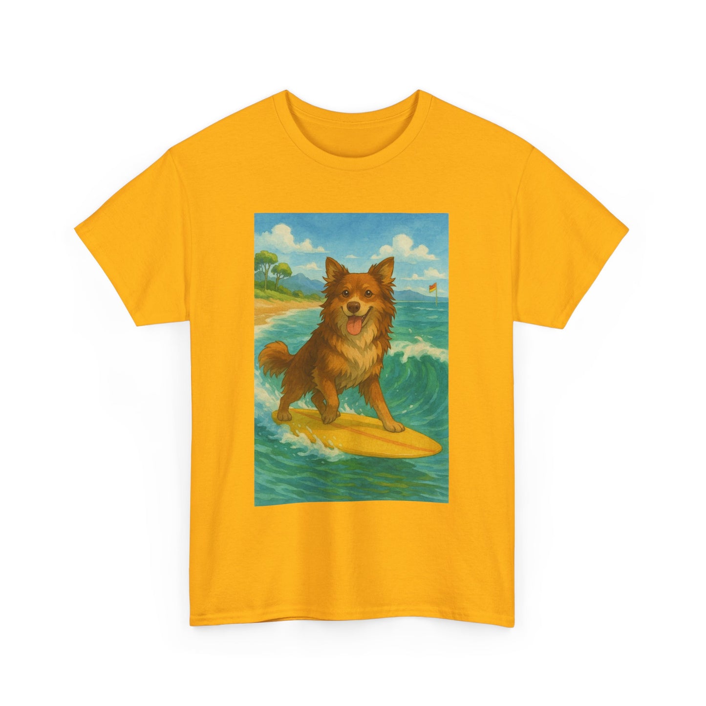 Surfing Dog Unisex Heavy Cotton Tee,