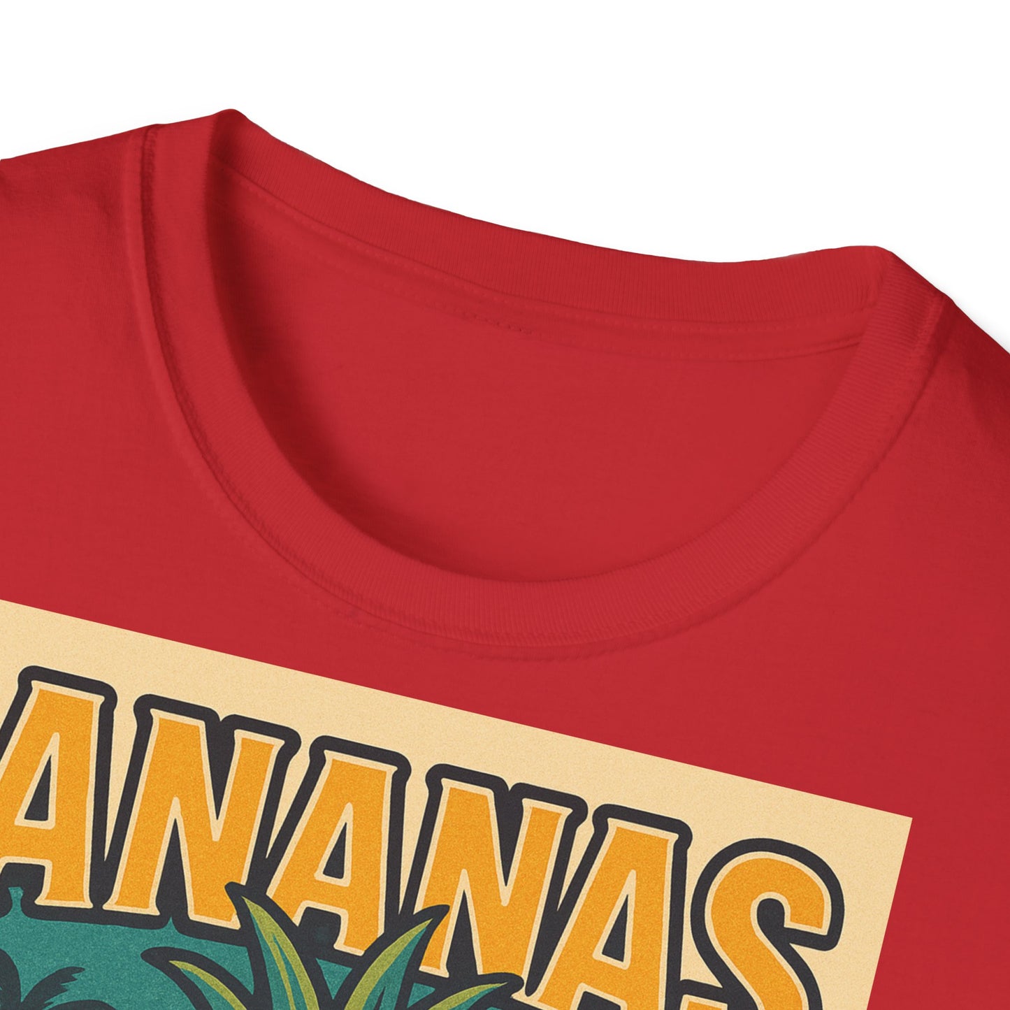 Tropical Graphic Tee, Retro Pineapple Unisex T-Shirt,