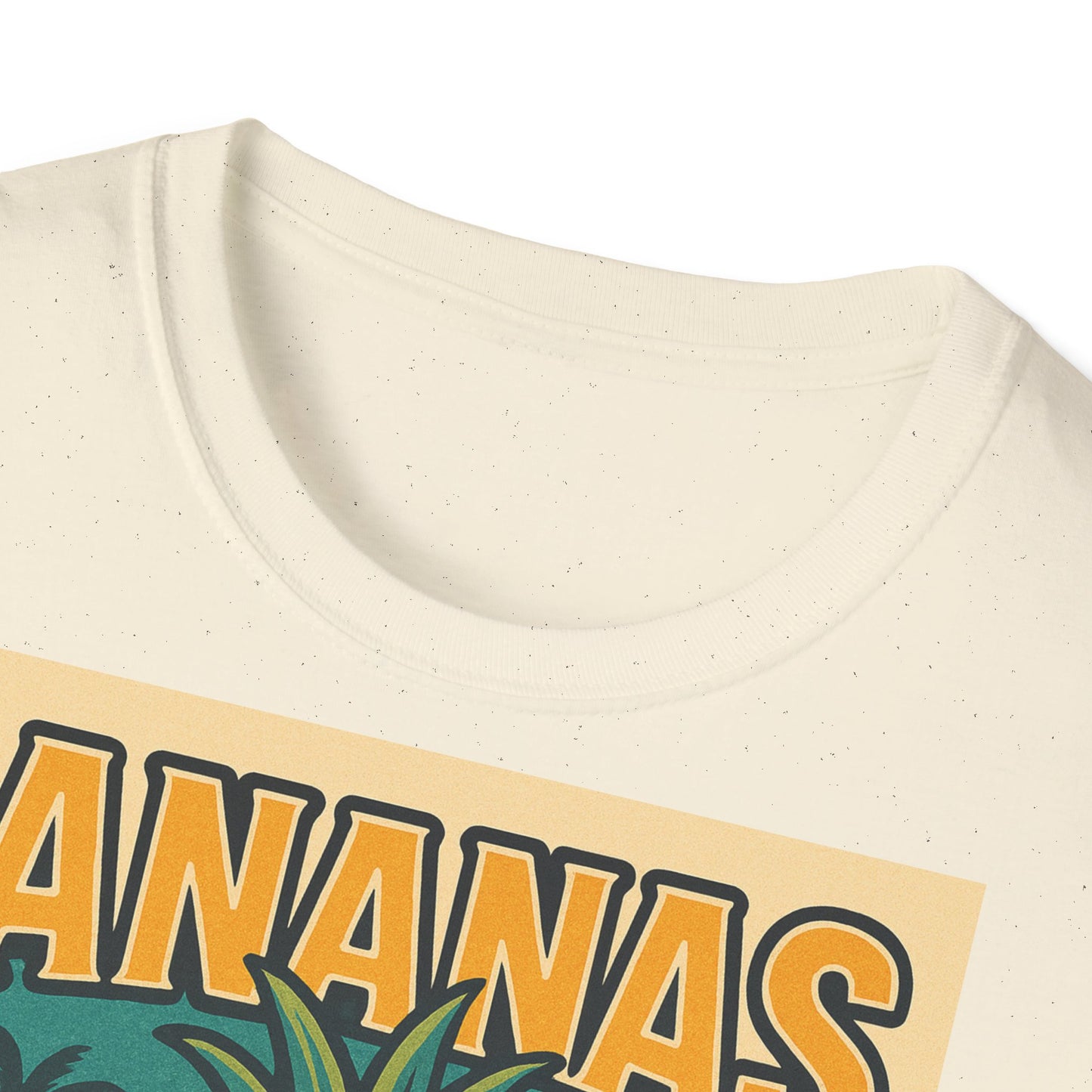 Tropical Graphic Tee, Retro Pineapple Unisex T-Shirt,