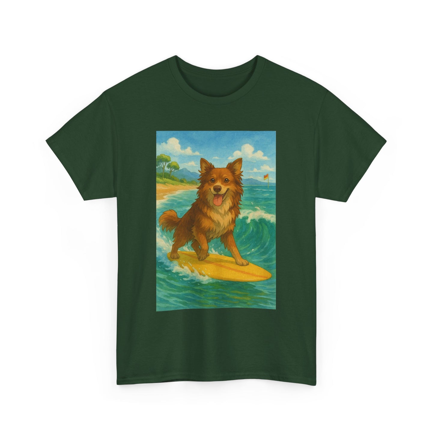 Surfing Dog Unisex Heavy Cotton Tee,