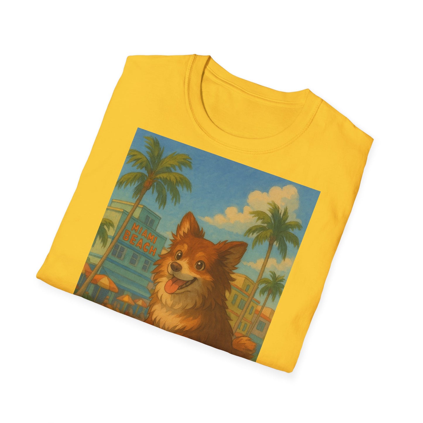 Dog on Skate Unisex T-Shirt - Cute Puppy Skateboarding Tee