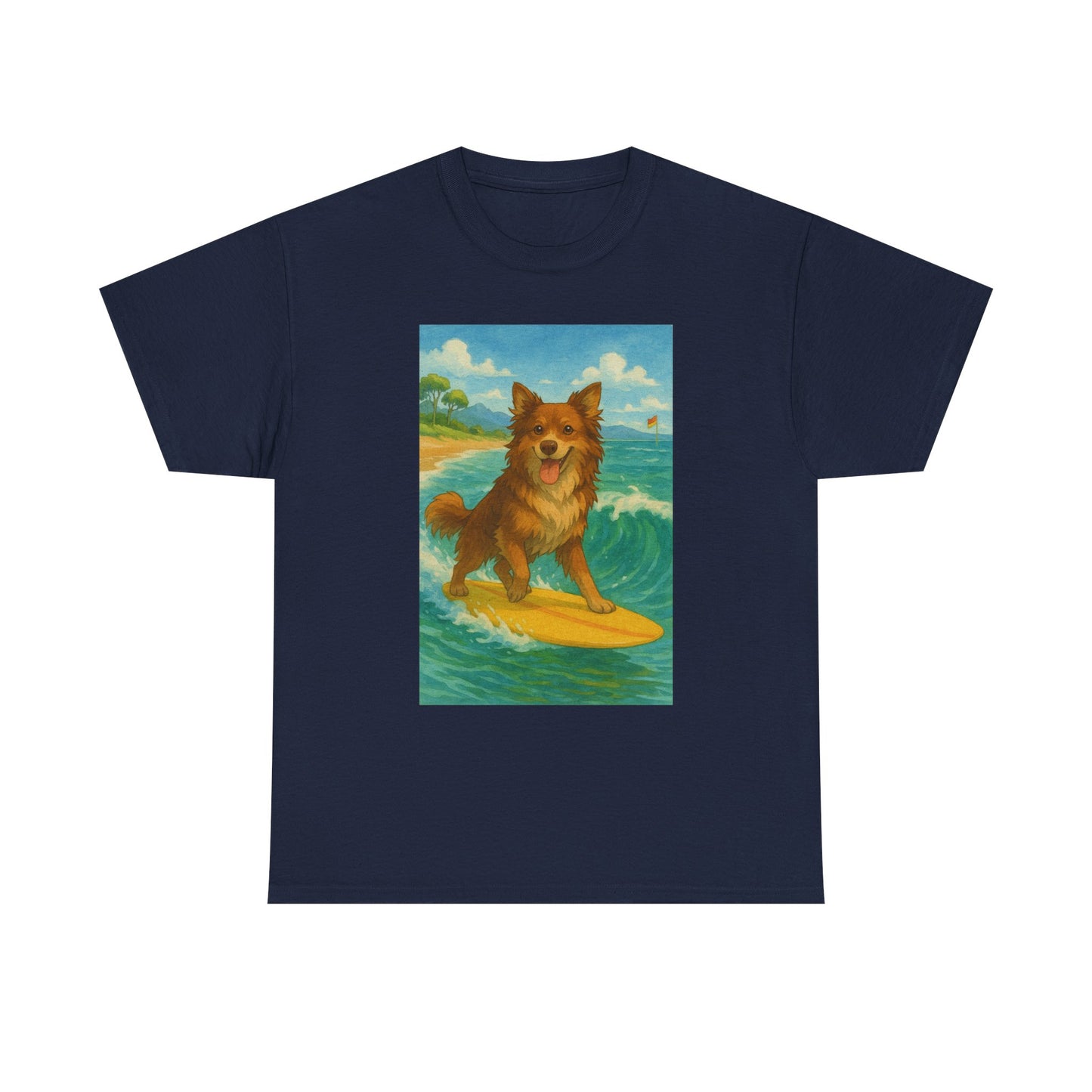 Surfing Dog Unisex Heavy Cotton Tee,